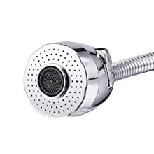 360 Degree Rotating Kitchen Faucet Extender Stainless Steel Tap Aerator Anti Splash Water Saving Nozzle 2 Mode Movable Sink Spray Head Universal Fit for Home Basin Bathroom Washing Cleaning 3