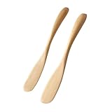 BESTYASH 4 STÜCKE Teiliges Holz Buttermesser Creme Käsemesser Marmeladenmesser Natürliches Holz...
