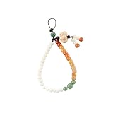 Y fácil de usar, y de moda Hemobllo Cordón Móvil Chino Dorado con Jade Lanyard para Teléfono Pulsera y Accesorio y Duradero para Smartphone