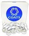 Coats 120 Astra Spun Polyester Bobbins Size L White Thread