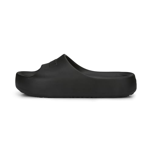 PUMA Women's SHIBUSA Slide Sandal, Puma Black-Puma Black, 6