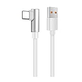 TELEFONMAX TURBOCHARGE Câble de charge USB C 120 W 6 A 90° 1,8 m pour Xiaomi Mi14 Mi13 13T Mi12...