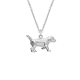 Collar con colgante de plata de ley del zodiaco chino del año del perro, Plata esterlina