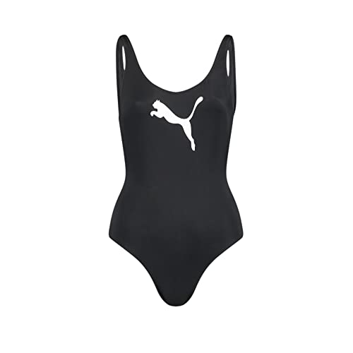 PUMA Damen Swimsuit Badebekleidung, Schwarz, M EU