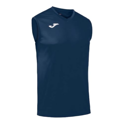 Joma - Camiseta Deportiva Sin Manga Hombre - Ligera y Transpirable Ideal para Todo Tipo de Deporte, Combi, Marino, M