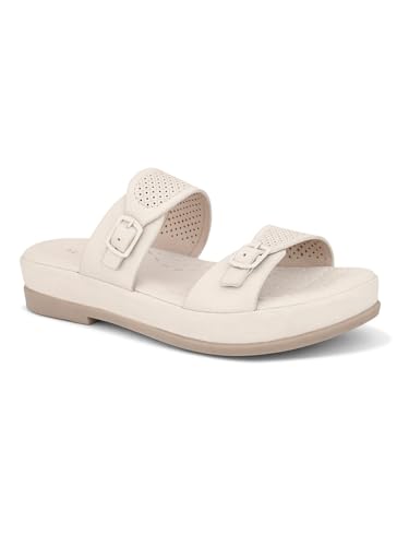 Image of XE Looks Women's Elegant Buckle Sandals - Perforated Comfort For Everyday Style