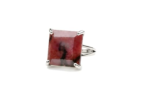Bague rhodonite pour un mariage ou style décontracté chic