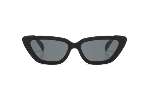 Image of KOMONO Tony Carbon Unisex Cat-eye Cellulose Propionate Sunglasses for Men and Women with UV Protection and Scratch-Resistant Lenses