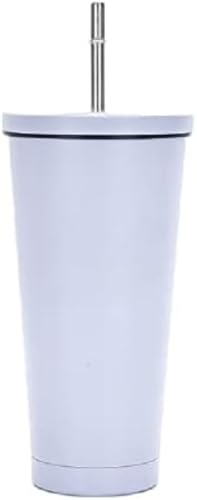 Nofiss タンブラー ストロー付き 蓋付き 広口 真空断熱 多色 保温 保冷 ふた付き 750ml 大容量 ステンレス タンブラー こぼれない コーヒー お茶 飲み物に使います プレゼント 誕生日 ホームオフィス アウトドア用 男 女 (パープル,75