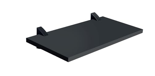 PRAT.K Prateleira Concept Reta Madeira Preta 20x40cm - Suporte Plástico - Organizador de Parede (Concept)