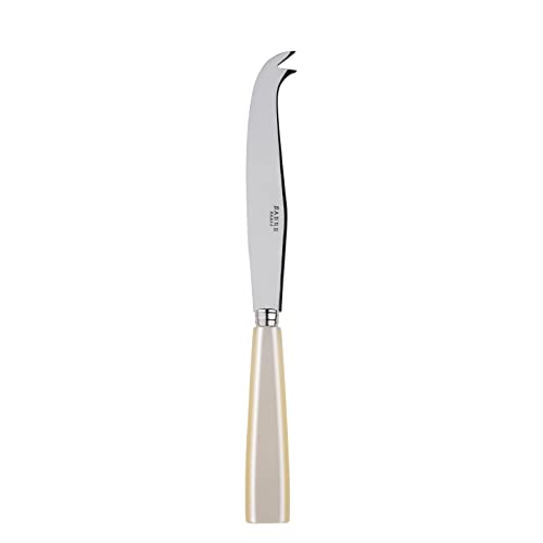 SABRE PARIS - Cheese Knife 24cm - Icône Collection - Stainless Steel Knife & Acrylic Handle - Dishwasher Safe - Pearl