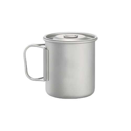 MAXCOOK Titanium Camping Mug 300ml/10.1oz Foldable Handle Tea Cup Coffee for Outdoor Backpacking