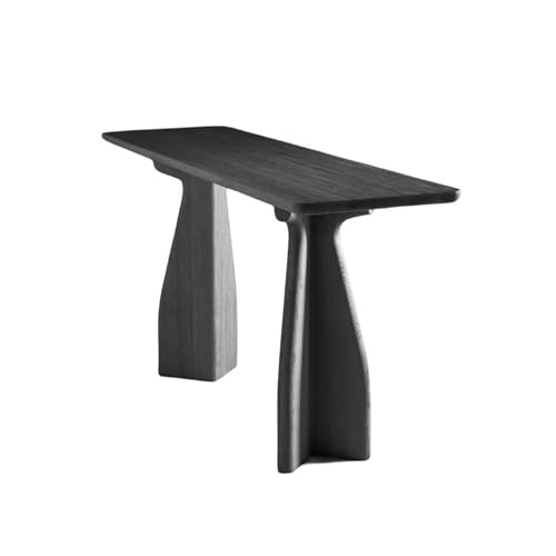 Mesa consola estrecha de madera maciza moderna, mueble auxiliar de pasillo y entrada