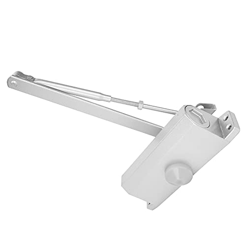 Cierrapuertas ajustable para evitar golpes en puertas comerciales plateadas de 60-85 kg 3