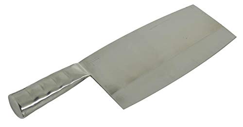 No. 4 Stainless Steel Cleaver with Stainless Steel Handle, 7-1/8 Inches (L) x 7-1/2 Inches(W) | Overall with Handle 11-1/2 Inches Long