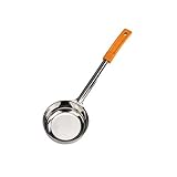 Winco FPSN-8, 8 Oz Solid Stainless Steel Food Portioner with Orange Plastic Handle, Kitchen Soup...