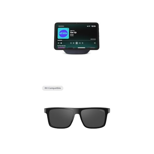 Amazon Echo Show 8 (newest model) with 8.7" HD Display + Carrera Smart Glasses with Alexa (newest model) - Graphite & Sprinter Black Bundle