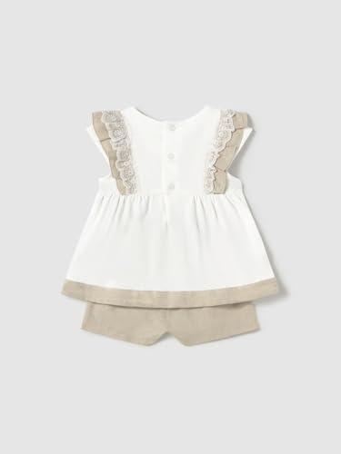 Conjunto de bermuda de lino para bebé niña de 18 meses marca Mayoral 2