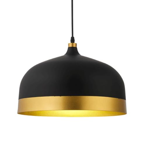 Lustre à tête unique encastré en métal noir avec douille de type E27