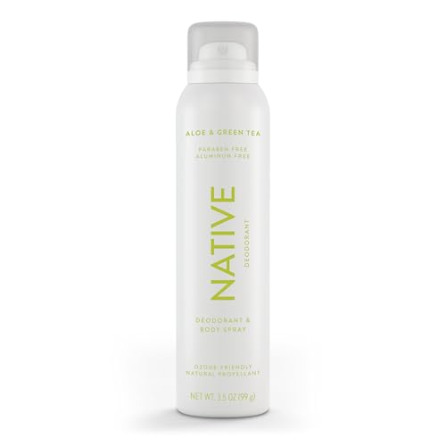 Image of Native Deodorant & Body Spray Contains Naturally Derived Ingredients | Deodorant for Women and Men, All Day Odor Protection, Aluminum and Hydrocarbon Propellant Free | Aloe & Green Tea