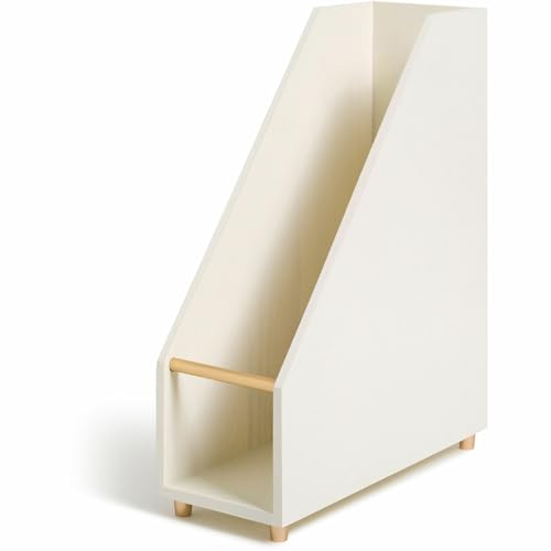U Brands Juliet Magazine Holder, Office Supplies, Off-white and Gold, 1 Count (3463U02-06)