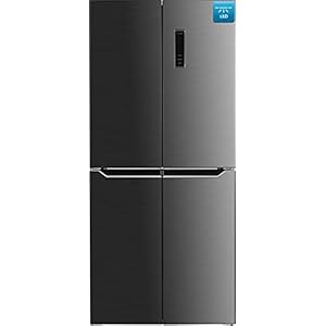 Frilec BONN-MD442-135-040FDI – Amerikaanse Koelkast – Dark Inox