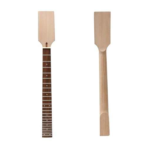 YoungMonic New 24 Fret Guitar Neck 24.75 Inch Mahogany Rosewood Fretboard Dot Inlay Bolt On (24 Fret 24.75 Inch)