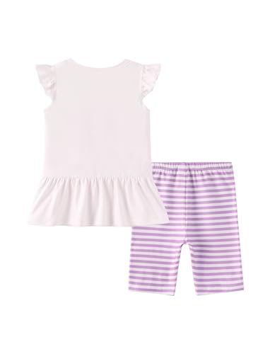 Image of Peppa Pig Girls Pant Sets Ruffle Long Sleeves Top Shirt and Leggings Clothing Set for Toddler Girls Fall Clothes Size 2-6T