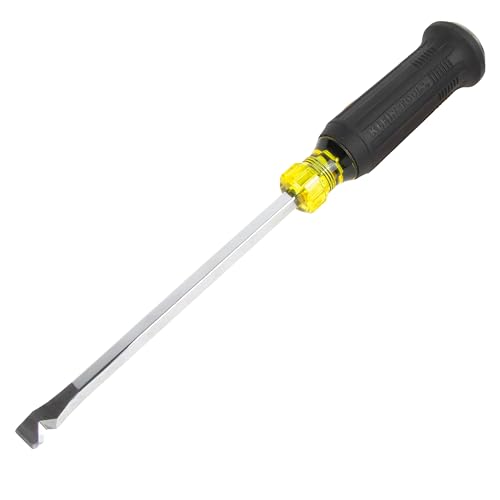 Klein Tools 60012DD 5/16-Inch Duct Slitter Demolition Driver 6-Inch Blade HVAC Construction Demo Screwdriver Cushion-Grip Handle Oversized Strike Cap Square Shank with Wrench Assist