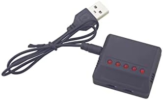 ZYGY 5PCS 3.7V 380mah 25C lithium battery with 5 in1 Charger for Hubsan X4 H107 H107C H107L HS170G Syma X11 X11C FX801 V911S A120 XK A150 V966 HS170 HS170C F180C TOZO Q2020 E016H E016F Quadcopter