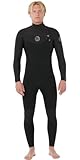 Rip Curl 2025 Männer Flashbomb 4/3mm Brustreißverschluss Neoprenanzug 17CMFS - Black