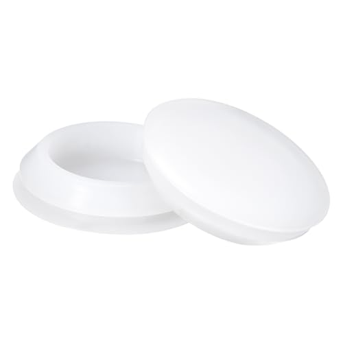 Image of uxcell 2 Pcs Silicone Plugs, Rubber Round Snap in Locking Hole Plugs for 35-38mm Hole, Hole Stoppers Waterproof Hole Plug for Metal Tube, Furniture End Caps Inserts, Clear