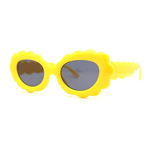 Womens Fluffy Cloud Shape Oval Plastic Sunglasses