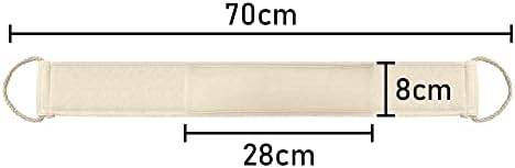 Pinkiou Loofah Bath Strap Exfoliating Organic Massaging Back Scrubber Shower Towel for Women