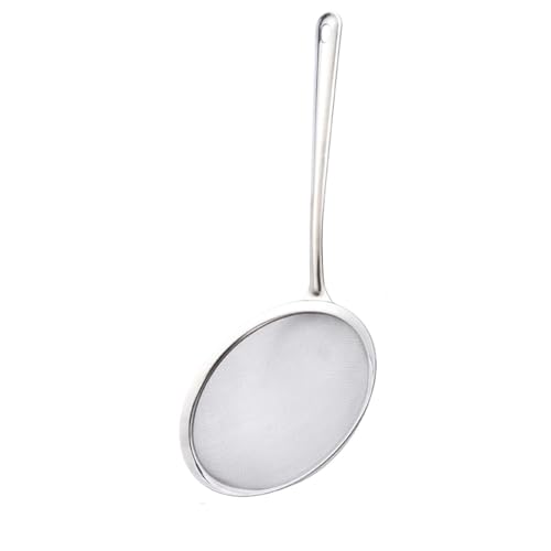 Riz Laveuse Passoire à Long manche en acier inoxydable, grande marmite avec filtre à huile, cuillère, ustensiles de cuisine domestiques, tamis à farine, passoire alimentaire, ustensiles de cuisine, 1