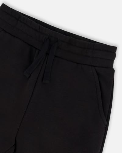 Deux par Deux French Terry Sweatpants with Side Pockets Black Boy Toddler & Kids4