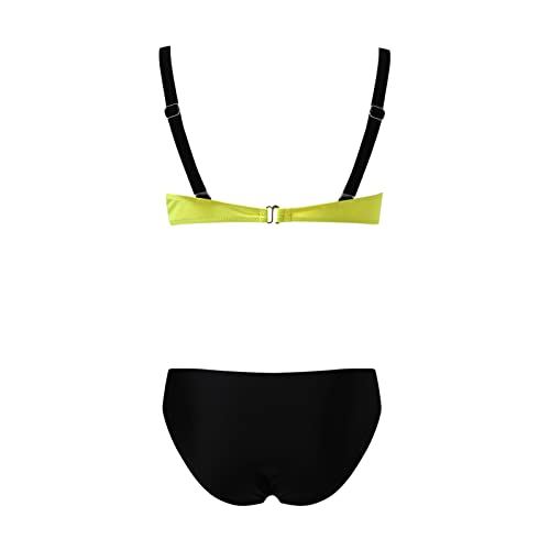 Biquíni feminino sexy push-up acolchoado, roupa de banho vintage, biquíni de cintura alta e corte al