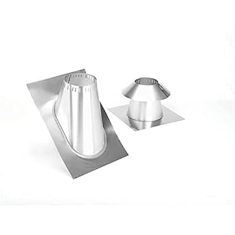 Chimney 70780 7 in. Duratech Flashing-Flat Roof-Galvanized- Storm Collar Not Included
