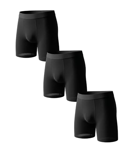 Bóxer largos de algodón para hombre ropa interior elástica retro pack de 3 FINETOO