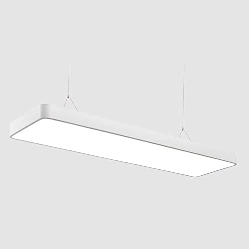 Suspension lineaire LED bureau 47,2" noire avec eclairage LED 3000K-6000K pour cuisine