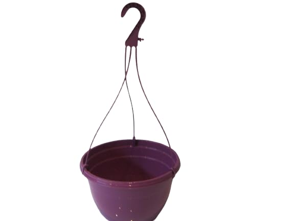 The Flowerpot Men 27CM PLASTIC HANGING POTS BASKETS PLANTERS (x5, Purple)