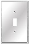 Art Plates - OVERSIZED Mirror Switch Plate - 1 Gang Toggle Oversize Acrylic Mirrored Light Switch Plate Cover - 5.25' x 3.40' - One Gang Jumbo Reflective Wall Plate