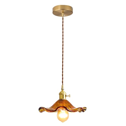 Luminaires décoratifs pour couloir sombre avec suspension en verre florale