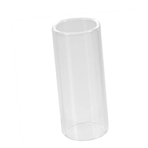 ibasenice 2pièces Diapositives Guitare Verre Et Acier Inoxydable Medium Bottleneck Transparent Et Argenté Accessoires Pour Guitares Basses Et Electriques
