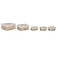 Home ESPRIT Körbchen-Set, Braun, Beige, Natur, 48 x 38 x 22 cm, 5 Stück