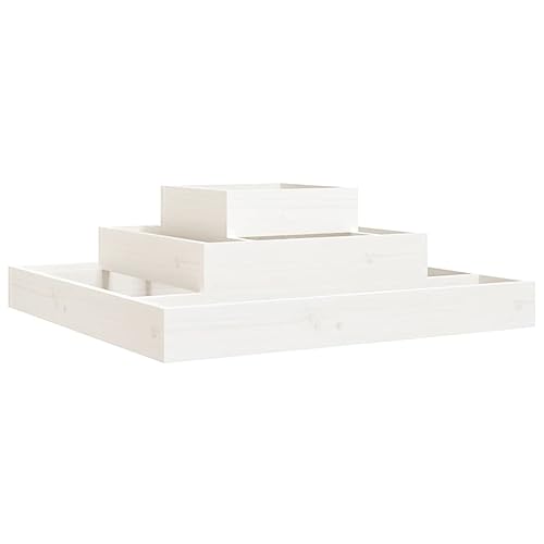 Macetas de pino macizo blanco de 80 cm para decoración elegante de jardines 3