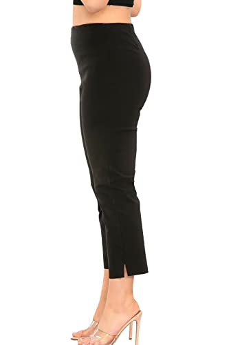 UC Ex High Street Brand Cropped Trousers for Womens Capri Pants, Ladies Summer Trousers Pedal Pushers Black - Image 5