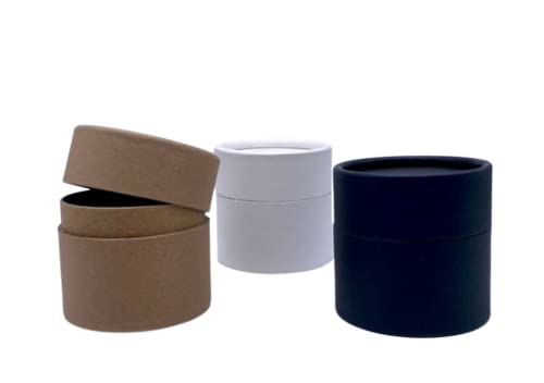 GreenWay 4oz / 120g Kraft Paperboard Empty Jars with Lids - 10 Pack Biodegradable Refillable DIY Cosmetic Containers – Wax Lined Packaging Containers Jars with Snug-Fitting Caps - Black3