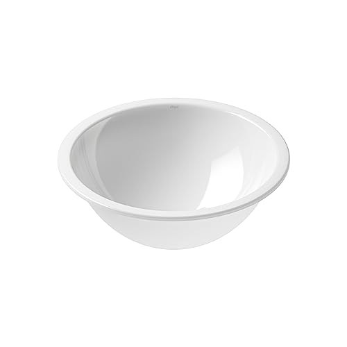 Alape˘ EB.K450 Einbaubecken, Waschbecken aus glasiertem Stahl in weiß mit antibakterieller Oberfläche, rund, Ø 45 cm, Höhe 15,9 cm, ohne Überlauf