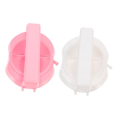 SOLUSTRE 2pcs Dumpling Dough Presser Plastic Wrapper Pressing Tool for Homemade Dumplings Ravioli and More Essential Kitchen Gadget for Easy Dough Making